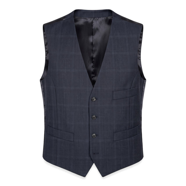 Gilet Prince de Galle "Péloponnèse" Bleu Marine Vitale Barberis Canonico