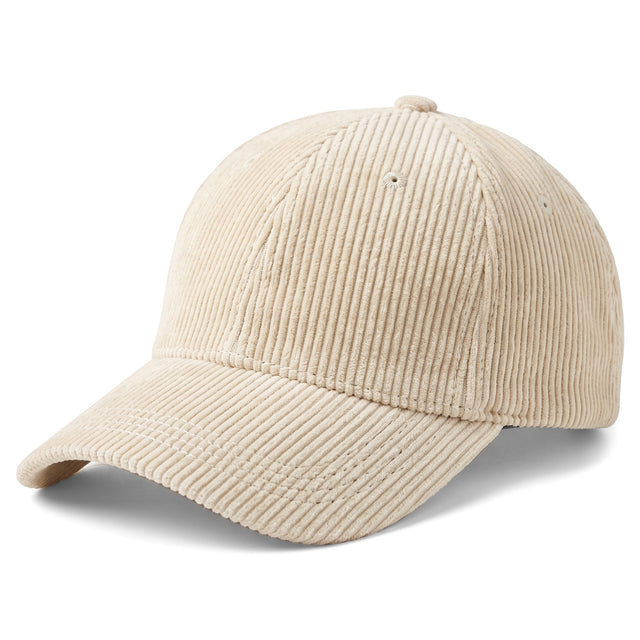 Casquette en Gros Velours Ecru