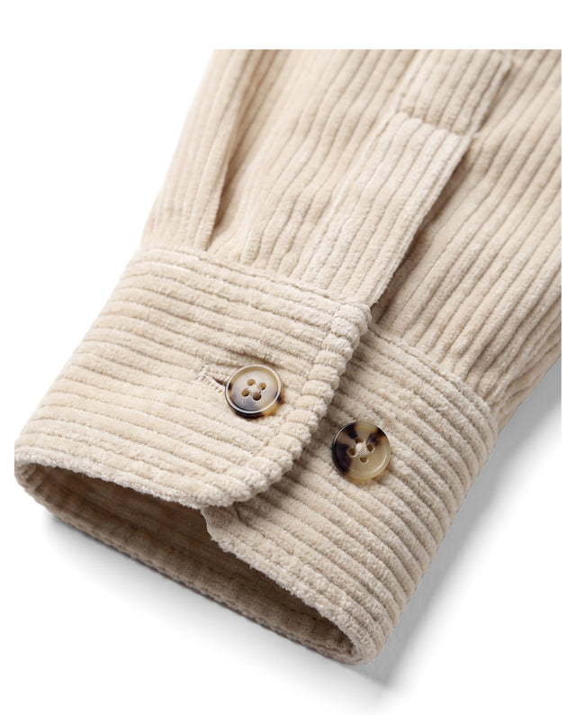 Surchemise "Alex" en Gros Velours Beige