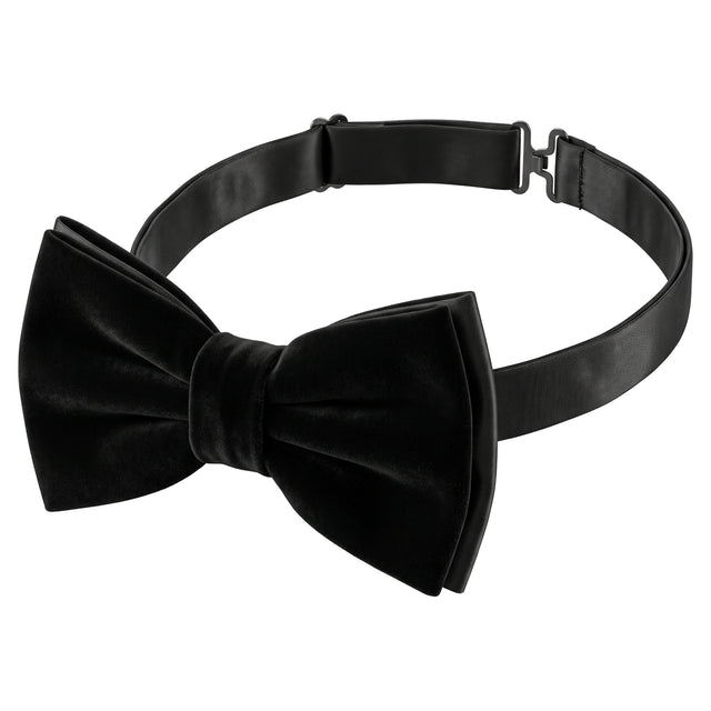 Noeud Papillon en Velour Lisse Noir