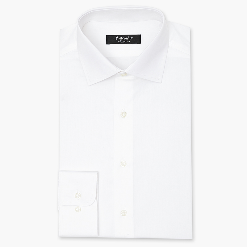 Chemise Col Italien Blanc