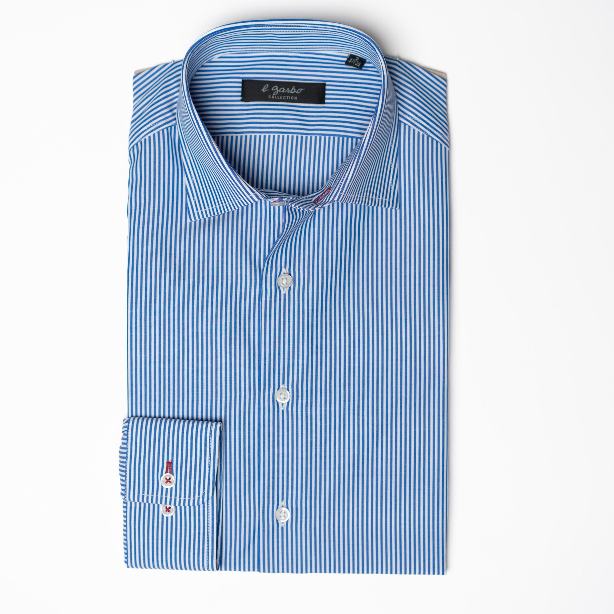 CHEMISE BARIOLÉE BLEU ANNÉES 80 HOMME