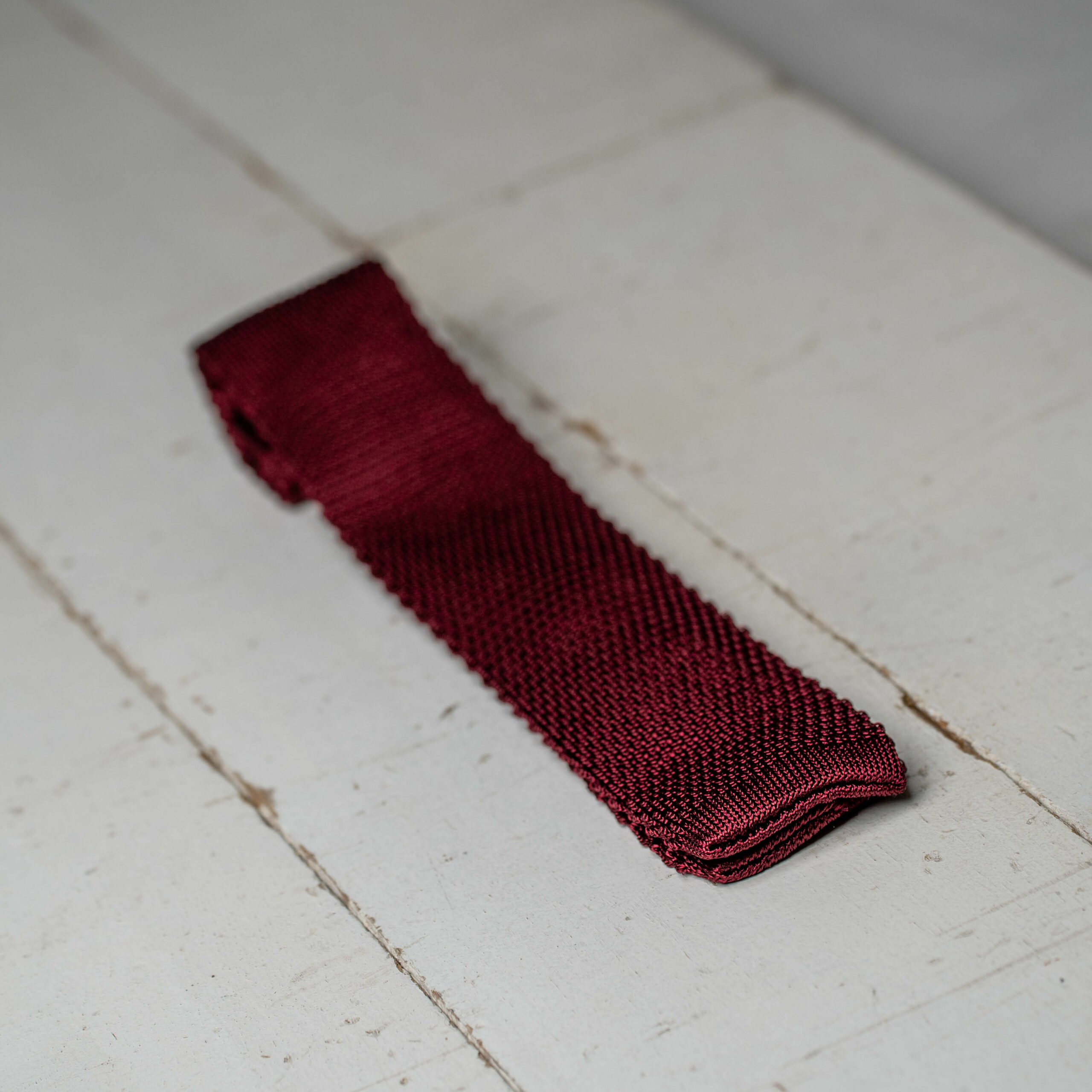 Cravate trico bordeaux-7403178